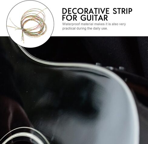 Zerodeko Rainbow Color Abs Guitar Binding Purfling Strips Stylish Flexible Edging Decor for Classical Acoustic Guitars Smooth Texture Accessories in Saudi Arabia