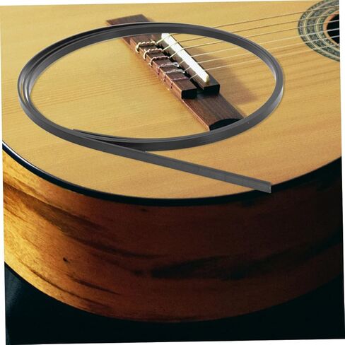 10 قطع من شرائط قيثارة ABS باللون الأسود وزخارف ربط الحواف للقيثارات الصوتية الكلاسيكية وشرائط ترصيع زخرفية لحماية الأدوات ومنع الخدش in Kuwait