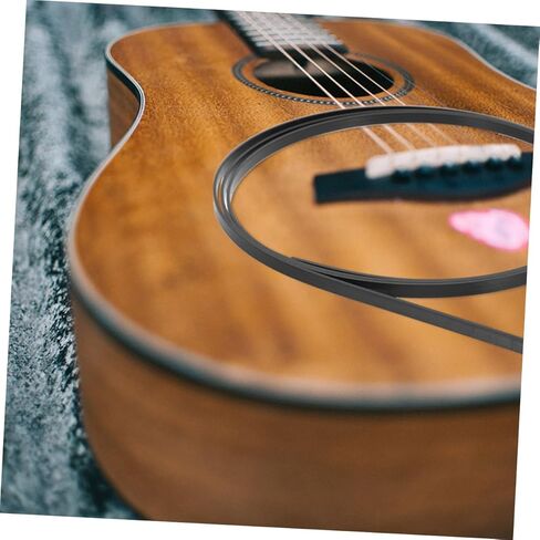 10 قطع من شرائط قيثارة ABS باللون الأسود وزخارف ربط الحواف للقيثارات الصوتية الكلاسيكية وشرائط ترصيع زخرفية لحماية الأدوات ومنع الخدش in Kuwait