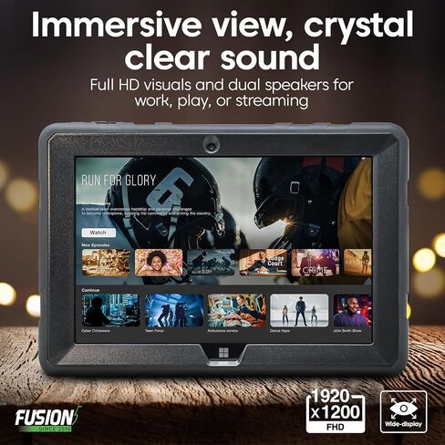 Fusion5 F202 8G 10.1 Inch Tablet with Docking Keyboard - Android 13, Full HD 10.1" IPS, Octa-Core, 8GB RAM, 128GB Storage, Dual Band WiFi, Bluetooth, USB-C, Type C, 13MP & 5MP Cameras in Saudi Arabia