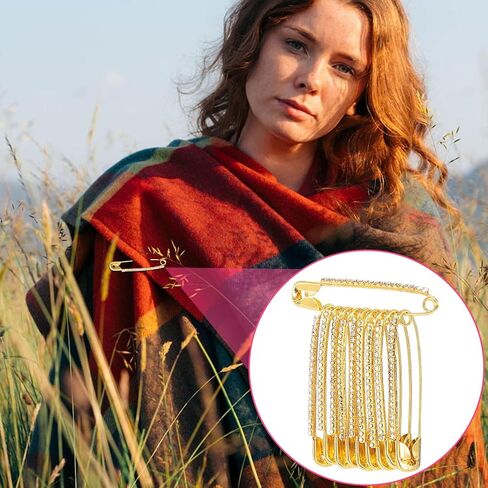 10 PCS PIN PIN BROCH ، دبابيس أمان لـ CCLOTHES ، دبابيس السلامة الزخرفية ، مجموعة سحر الجوارب غير المرغوب فيها ، دبابيس بروش فضية للنساء in Kuwait