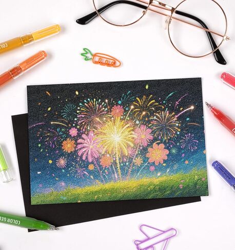 أقلام هلام بريق ، 24 الأقلام الملونة للورق الأسود والورق الأبيض ، أقلام نقاط 1.0 مم ، أقلام حبر سعة كبيرة للتلوين ، الكتابة ، الرسم ، اليومية ، أخذ الملاحظات ، المدرسة ، المكتب ، المنزل in Kuwait