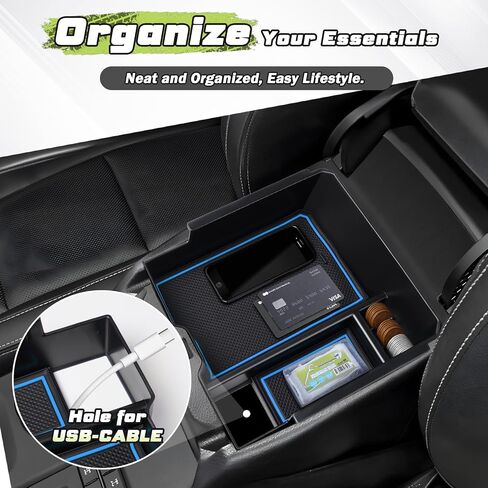 2024-2025 Lexus GX 550 Center Console Organizer, ABS Armrest Storage Box, Minimalist Style, Neutral Color Family in Saudi Arabia