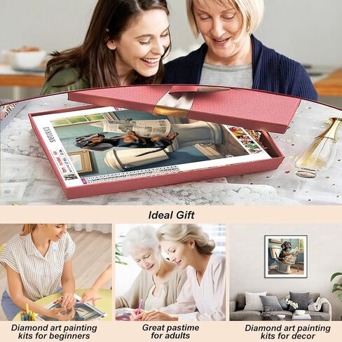 Sjutouci Diamond Art Painting Kits للبالغين ، مجموعات فن الماس الماس للمبتدئين ، 5D DIY Cloy Drill Gem Craft for Home Decor Gift 11.8x11.8inch ، Animal in Saudi Arabia