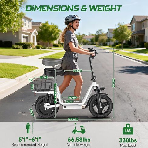C14 Electric Scooter for Adults with Seat – High-Performance, Foldable E-Scooter with 900W Peak Power, 20MPH, 28-Mile Range, and Dual Disc Brakes,High Strength Frame,330lbs Max Load - Black in Saudi Arabia