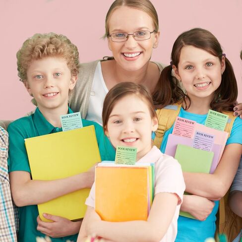 Faccito 240 PCS مراجعة للكتاب الملونة إلى المدرسة العودة إلى المدرسة علامات صفحة سجل القراء لمحبي الكتب هدية القراءة صفحة التتبع للطلاب المعلمين لمراجعة تعقب (متعدد الألوان) in Saudi Arabia