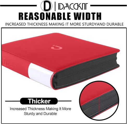 D Dacckit Braded Card Binder - PSA Binder Card Binder يناسب 90 ألواح بطاقة متدرج ، 9 لوحات بطاقة الجيب مع الأكمام المتوافقة مع PSA CGC BGS SGC Slabs （Model A ، أسود كلاسيكي） in Kuwait