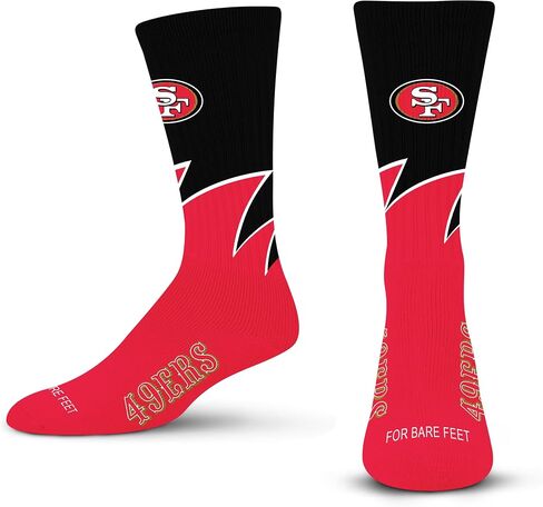 For Bare Feet Black Wave Crew Sock NFL Large in Saudi Arabia