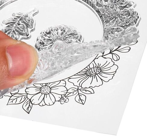 طوابع السيليكون الشفافة Patikil ، 1 PCS T1885 Flowers Clear Stamps لتصنيع البطاقات DEROCTION DIY SCRAPSING DECRING CRAFT ، واضحة in Saudi Arabia