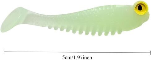 Glow in The Dark Fishing Lures, 1.97-Inch Silicone Swimbait, 10-Pack with Pouch in Kuwait