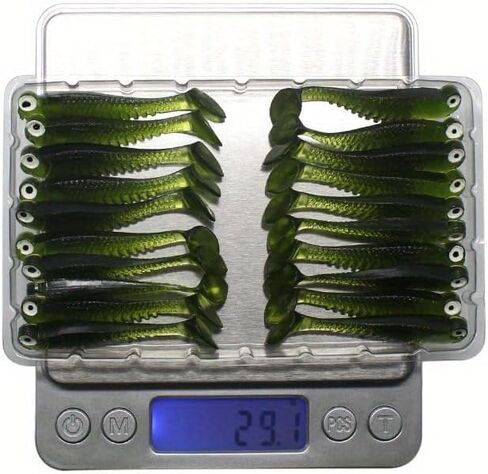 Glow in The Dark Fishing Lures, 1.97-Inch Silicone Swimbait, 10-Pack with Pouch in Kuwait