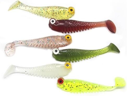 Glow in The Dark Fishing Lures, 1.97-Inch Silicone Swimbait, 10-Pack with Pouch in Kuwait