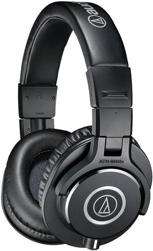 Audio-Technica ATH-M40x Professional Monitor Headphones - Black with Desktop Headphone Stand in Saudi Arabia