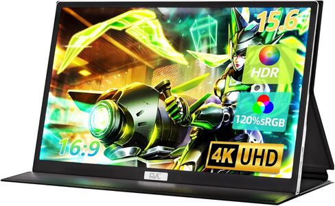 FMC 15.6 بوصة 1080p FHD مراقبة محمولة Ultra Slim Travel Monitor USB-C HDMI مع غطاء وكابلات للكمبيوتر المحمول MAC in Kuwait