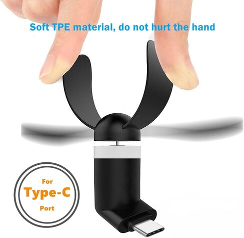 Type USB C Cell Phone Fan for iPhone Series 15, 15 Plus,15 Pro, 15 Pro Max, 16,16 Plus, 16 Pro, 16 Pro Max, for Samsung Galaxy S Series, Z Fold Flip, A1/A2/A3/A5 Series, M1/M3/M5, Note Serie in Kuwait
