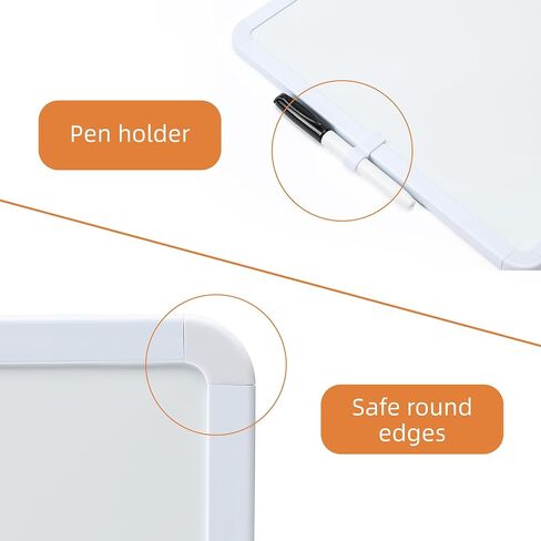 MXG Modern Color Frame Double-Sided whiteboard, Writing Board, 8 inches * 12 inches, Including 1 Pen, 2 Magnets, 1 Eraser, and 1 Buckle, Used for to-do Lists in The Office, Home, and School (White) in Saudi Arabia