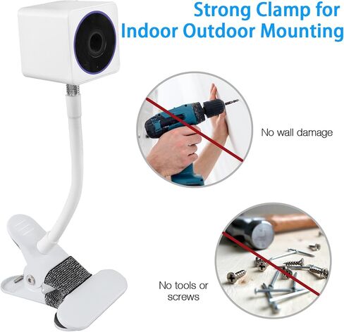 Flexible Camera Twist Mount for Wyze Cam OG/V4/V3/V3 Pro/Pan V3/Pan V2 and More 1/4'' Threaded Security Camera (17.5 Inch, 2 Pack) in Saudi Arabia