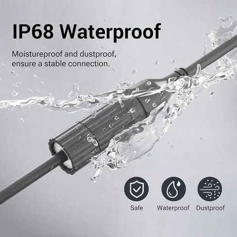 FINEANDENG starlink gen3 تمديد كابل مقاوم للماء RJ45 من الذكور إلى قابس أنثى starlink Ethernet كابل التمديد في الهواء الطلق لـ starlink gen3/starlink v3 etc (7.87 بوصة) (قابس أنثى مقاوم للماء) in Kuwait