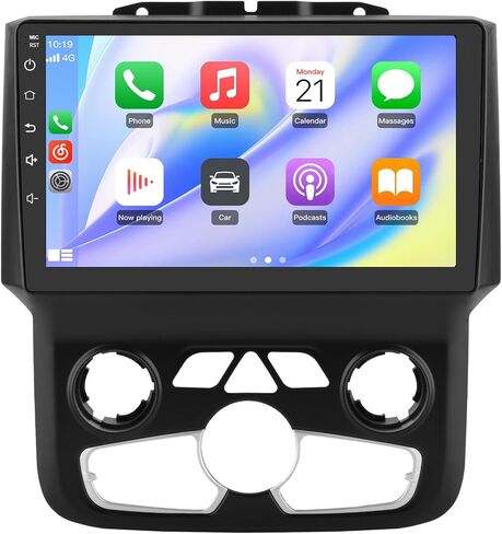 Car Radio Stereo for Dodge Ram 2013-2019 1500 2500 3500 Built in Carplay/Android Auto 9 inch Head Unit 2G RAM 32G ROM with DSP BT GPS FM WiFi Backup Camera Automatic AC in Kuwait