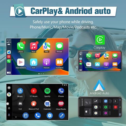 Car Radio Stereo for Dodge Ram 2013-2019 1500 2500 3500 Built in Carplay/Android Auto 9 inch Head Unit 2G RAM 32G ROM with DSP BT GPS FM WiFi Backup Camera Automatic AC in Kuwait