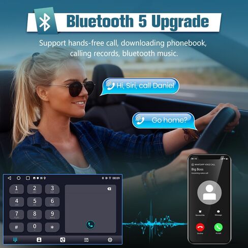 Car Radio Stereo for Dodge Ram 2013-2019 1500 2500 3500 Built in Carplay/Android Auto 9 inch Head Unit 2G RAM 32G ROM with DSP BT GPS FM WiFi Backup Camera Automatic AC in Kuwait