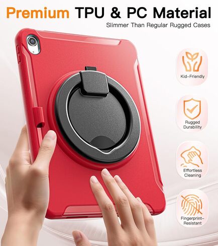 BATYUE Shockproof Case for iPad A16 11th / 10th Gen, Pink in Kuwait