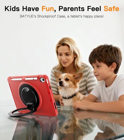 BATYUE Shockproof Case for iPad A16 11th / 10th Gen, Pink in Kuwait