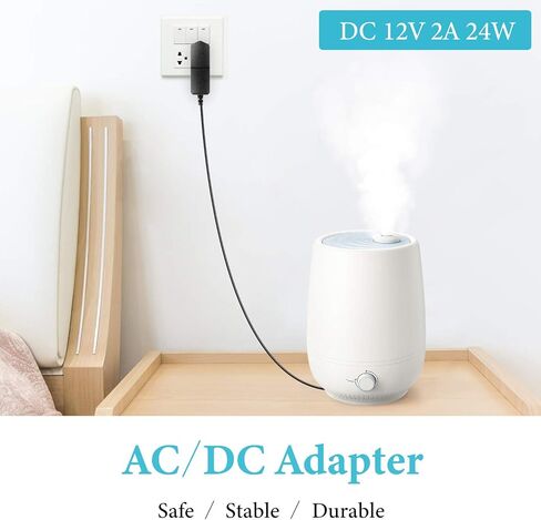 12v 2a Power Supply Replacement with 8 Tips, 12Volt AC DC Adapter Power Cord 100V-240V 24W 5.5x2.1mm Plug for LED Strip Light,Router,CCTV Camera in Kuwait