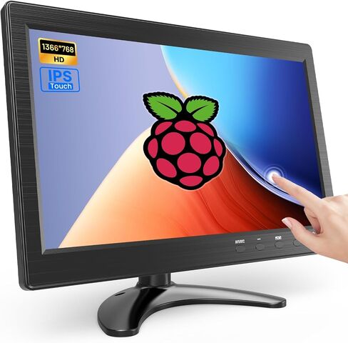 Miktver 10.1 inch Monitor, 1024x600 LCD IPS Monitor 10 inch Security CCTV Display with HDMI, VGA, BNC, RCA Interfaces for Home, Office, Warehouse Surveillance in Saudi Arabia