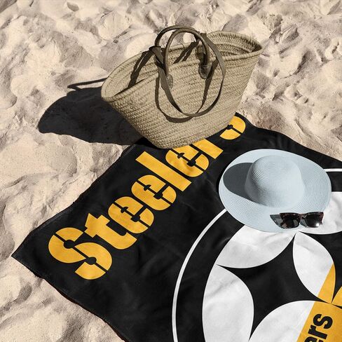 Northwest NFL Pittsburgh Steelers Microfiber Beach Towel, 30 x 60 Inches – Quick Dry, Sand Resistant, Lightweight, Highly Absorbent, Incisor Design in Saudi Arabia