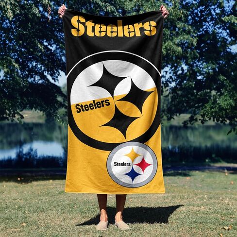 Northwest NFL Pittsburgh Steelers Microfiber Beach Towel, 30 x 60 Inches – Quick Dry, Sand Resistant, Lightweight, Highly Absorbent, Incisor Design in Saudi Arabia