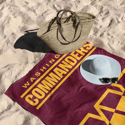 Northwest NFL Washington Commanders Microfiber Beach Towel, 30 x 60 Inches – Quick Dry, Sand Resistant, Lightweight, Highly Absorbent, Incisor Design in Saudi Arabia