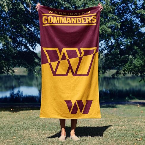 Northwest NFL Washington Commanders Microfiber Beach Towel, 30 x 60 Inches – Quick Dry, Sand Resistant, Lightweight, Highly Absorbent, Incisor Design in Saudi Arabia
