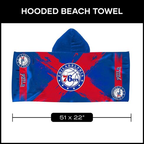 شمال غرب فيلادلفيا 76ers NBA Cross Out Youth مقنعين منشفة من الألياف الدقيقة 22 × 51 بوصة in Saudi Arabia