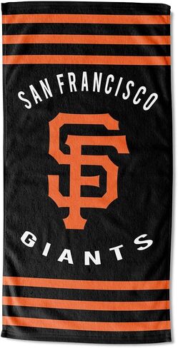 منشفة الشاطئ المخططة MLB San Francisco Giants من شركة Northwest Company، مقاس 30 × 60 بوصة in Saudi Arabia