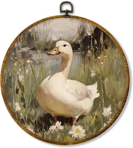 Hiuwevt Vintage Lily of the Valley Floral Round Wall Art Decor in Kuwait