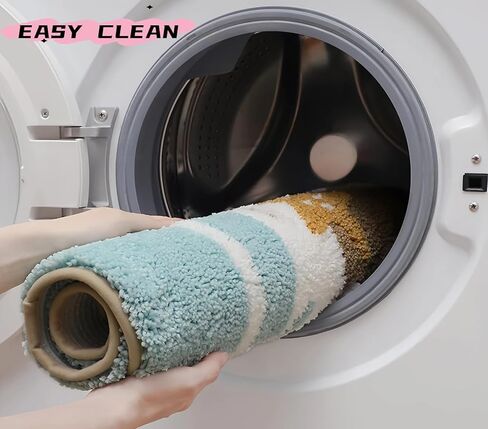 حصيرة حمام موجة المحيط الأزرق ، سجاد حمام غير تقليدي لطيف للديكور الساحلي الشاطئ البحري ، حصيرة دش معنقدة عصرية 30 "× 20" (الأزرق) in Kuwait