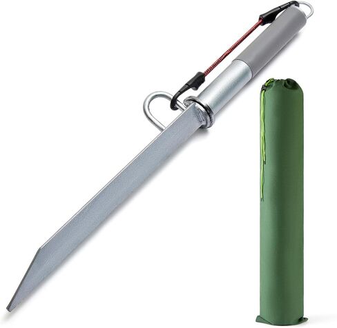Self-Hammering 8 lb Beach Sand Spike Anchor, Hot-Dip Galvanized Steel for Small Boats, PWCs, Kayaks, Jet Skis in Shallow Water, Sandbars, with Canvas Bag in Saudi Arabia