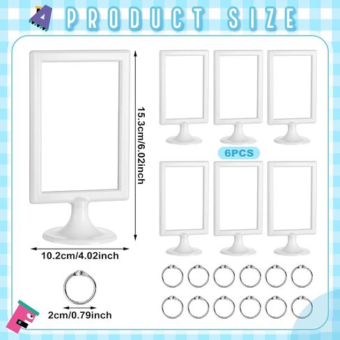 Honeydak Mini Anchor Chart Stand ، 4 × 6 بوصات ملحقات بطاقات الفلاش للصفوف الفصول الدراسية عروض تفاعلية وعروض مرئية قابلة لإعادة الاستخدام (12 جهاز كمبيوتر) in Saudi Arabia