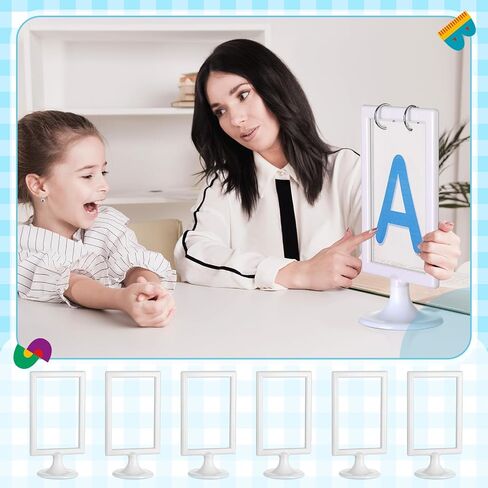 Honeydak Mini Anchor Chart Stand ، 4 × 6 بوصات ملحقات بطاقات الفلاش للصفوف الفصول الدراسية عروض تفاعلية وعروض مرئية قابلة لإعادة الاستخدام (12 جهاز كمبيوتر) in Saudi Arabia