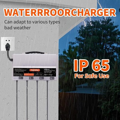 2 Bank 12V 10A Marine Battery Charger, Dual Output Smart Charger for LiFePO4, Lithium, Lead Acid Batteries, with 0V Start for Boat, RV, Trolling Motor, Lawn Mower in Saudi Arabia