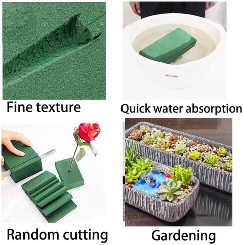 6pcs Highly Absorbent Floral Foam Blocks | Long-Lasting Moisture Retention | Suitable for Fresh and Artificial Flower Arrangements | Perfect for Home,Wedding,and Event Decorations 4.33in*4.33in*3.54in in Saudi Arabia