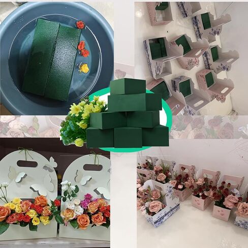 6pcs Highly Absorbent Floral Foam Blocks | Long-Lasting Moisture Retention | Suitable for Fresh and Artificial Flower Arrangements | Perfect for Home,Wedding,and Event Decorations 4.33in*4.33in*3.54in in Saudi Arabia