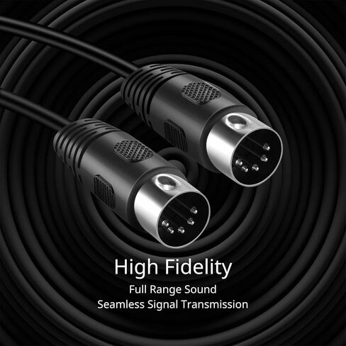 DIN 5 Pin Cable,5-PIN Din Male to Male Audio Adapter for MIDI Keyboard Synth,MIDI Guitar and Other Music Gear (1.5M/5Ft) in Saudi Arabia