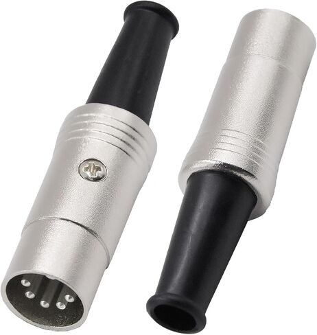 2PCS 5 Pin DIN Male Plug 5 Pin Din Male Solder Connector for Audio Video AV Keyboard MIDI Cable Adapter in Saudi Arabia