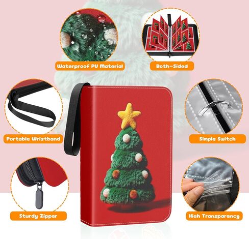 Card Binder 4 Pocket Holder 400 Cards متوافق مع بطاقات اللعبة ، 3 حلقة تداول Card Binder Case Storage لـ CCG ، MTG ، بطاقات البيسبول ، الهدايا للفتيان والبنات الذين تتراوح أعمارهم بين 6-14 عامًا in Kuwait