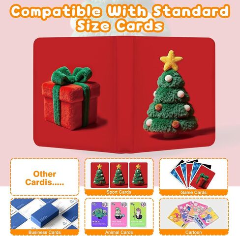 Card Binder 4 Pocket Holder 400 Cards متوافق مع بطاقات اللعبة ، 3 حلقة تداول Card Binder Case Storage لـ CCG ، MTG ، بطاقات البيسبول ، الهدايا للفتيان والبنات الذين تتراوح أعمارهم بين 6-14 عامًا in Kuwait