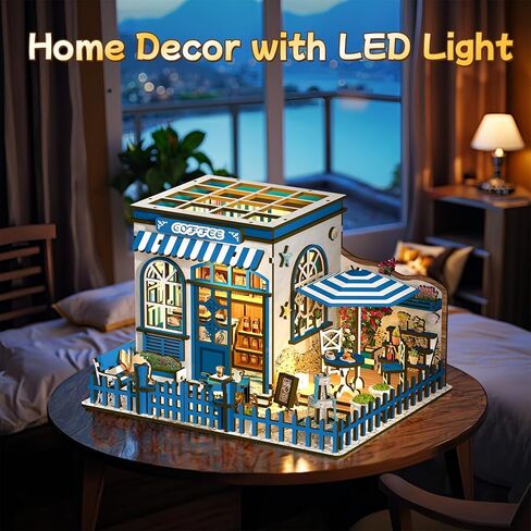 Book Nook Kit, DIY Miniature House Kit for Adults and Teens, 3D Wooden Puzzle Booknook Tiny House Bookshelf Decor, Holiday Craft Gift for Friends, Family(Japanese Courtyard) in Kuwait