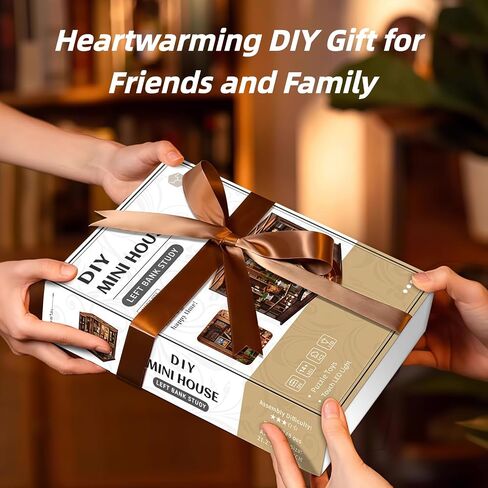 Book Nook Kit, DIY Miniature House Kit for Adults and Teens, 3D Wooden Puzzle Booknook Tiny House Bookshelf Decor, Holiday Craft Gift for Friends, Family(Japanese Courtyard) in Saudi Arabia