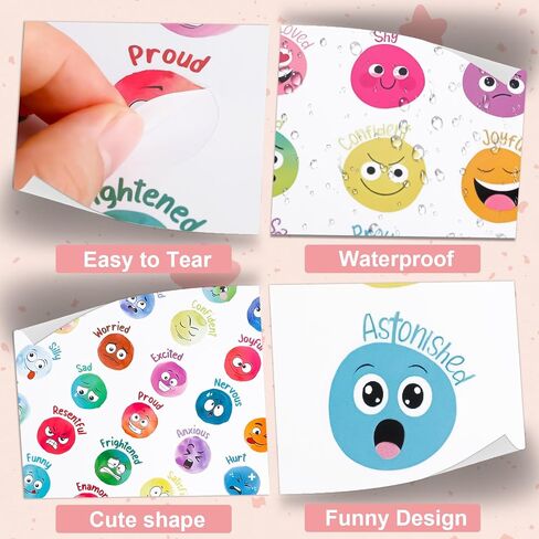 Emotional Stickers, 800 pcs Facial Emotional Stickers with 40 Emoticonal, can be Used for Students' Classroom Rewards, Sentiment Labels, Mugs, notebooks, etc., DIY Creativity is Unlimited. in Saudi Arabia